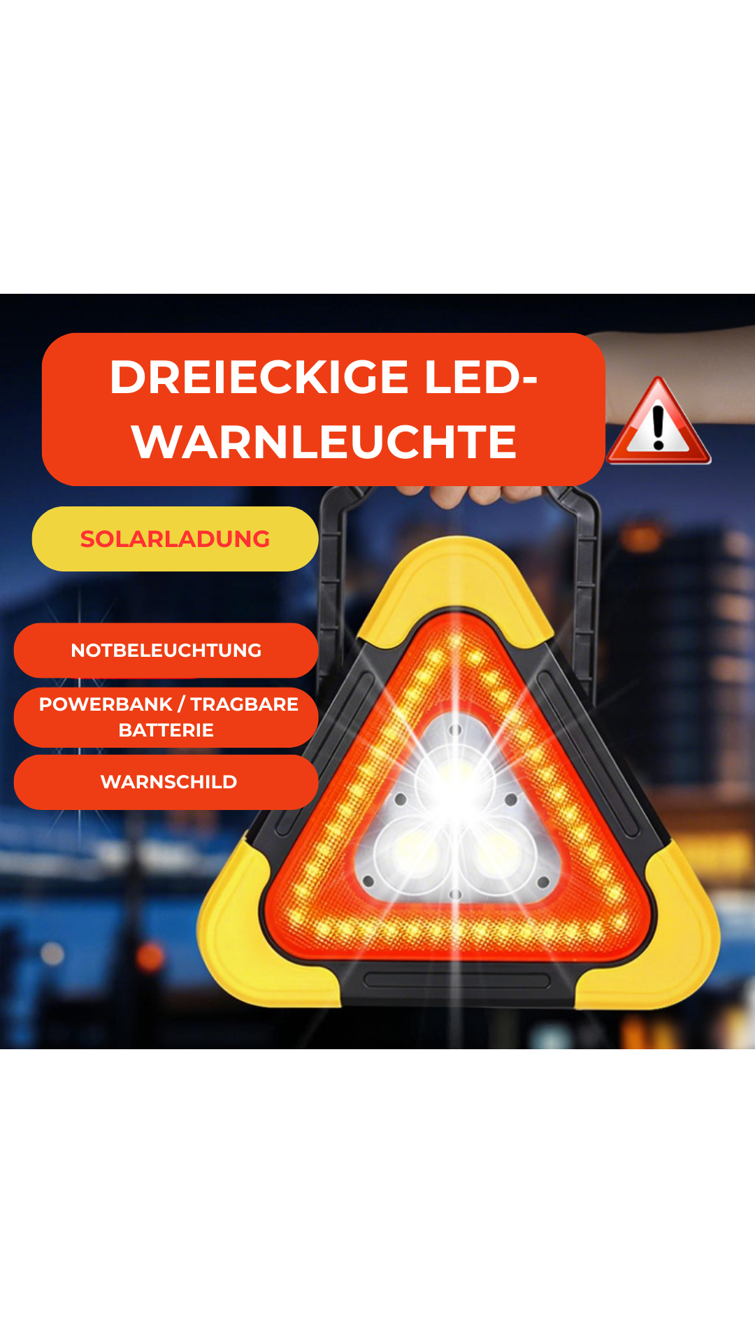 Dreieckige LED-Warnleuchte