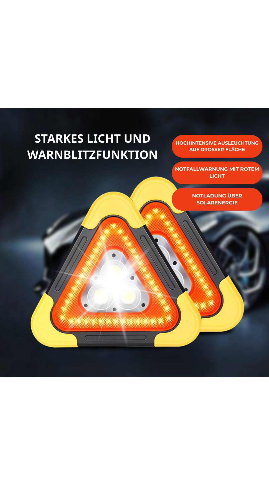 Dreieckige LED-Warnleuchte