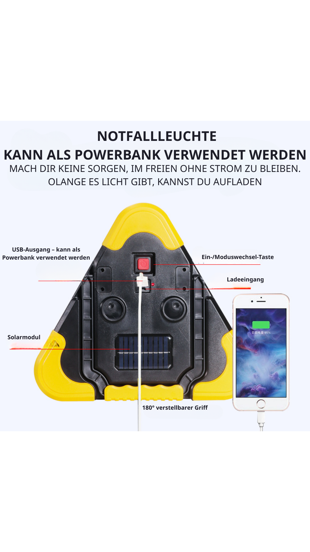 Dreieckige LED-Warnleuchte